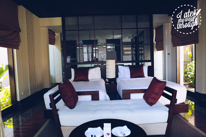 One of the rooms in the Presidential Villa - they all have their own bathrooms!