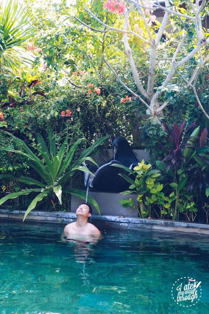 Zen enjoying our private pool