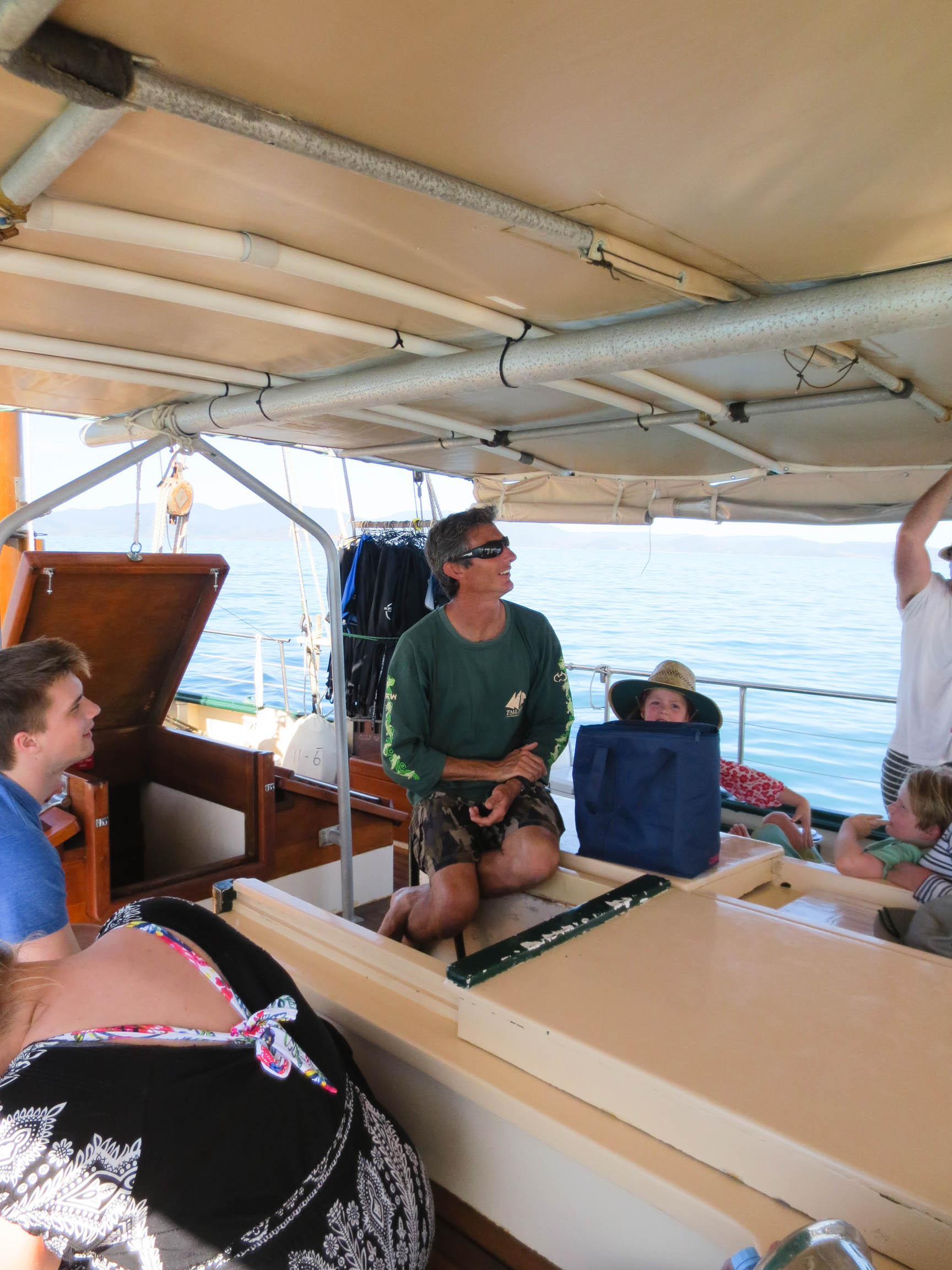 Captain Dave on Derwent Hunter tallship, the Whitsundays
