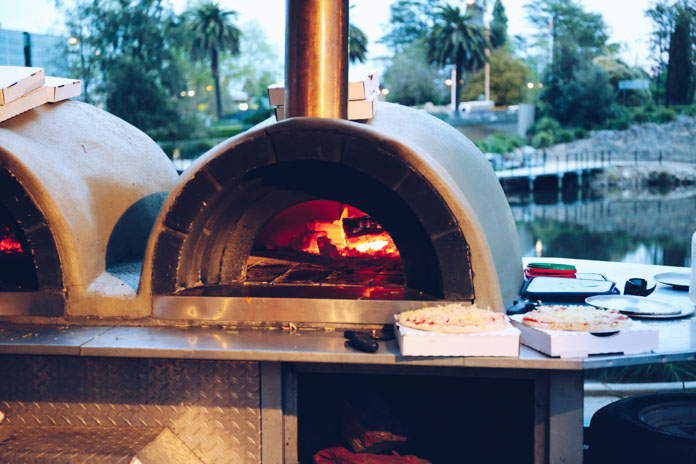Wood-fired pizza at Flour+Water
