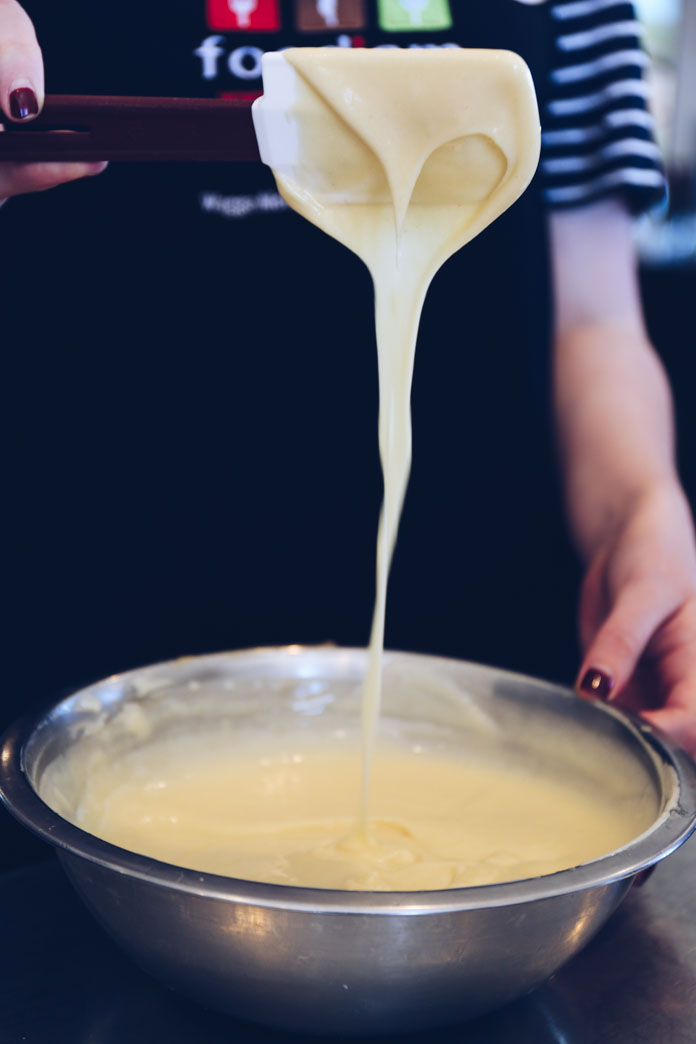 Whipping our own lime mayonnaise