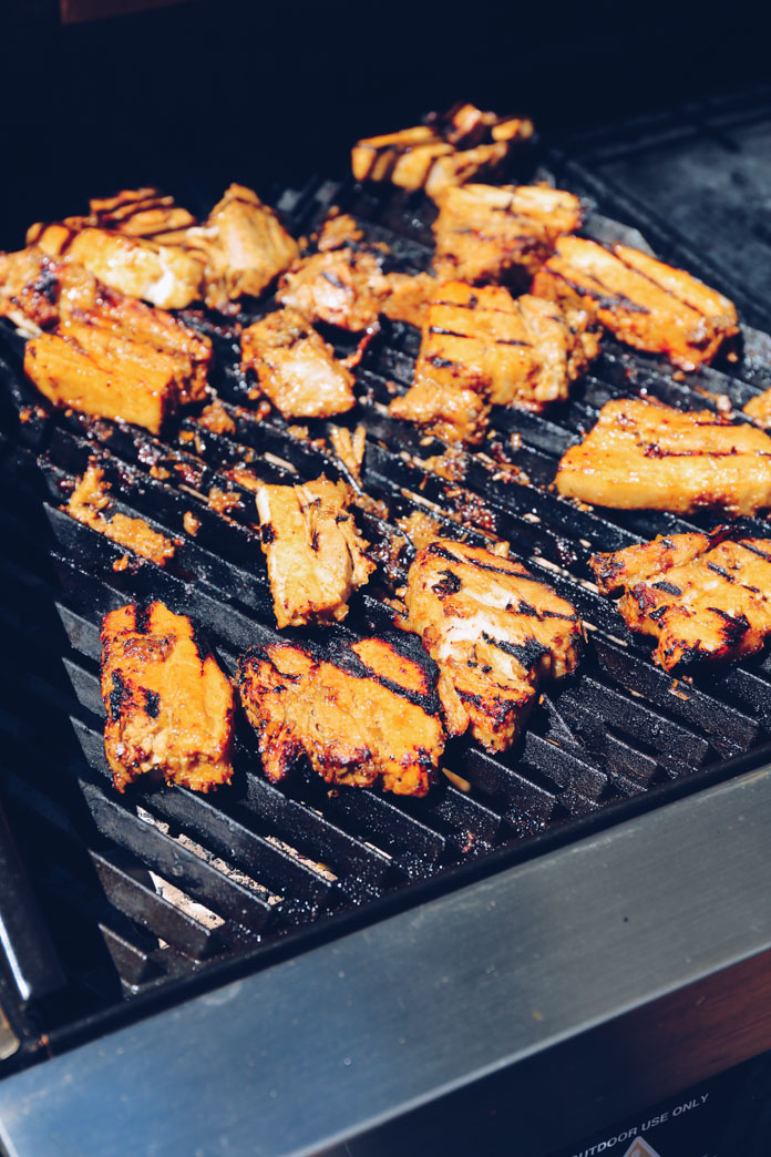 Pork belly on the bbq