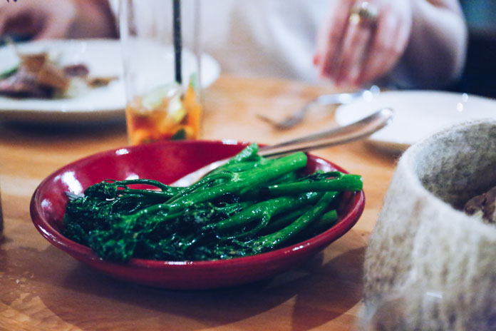 Chargrilled local broccolini 