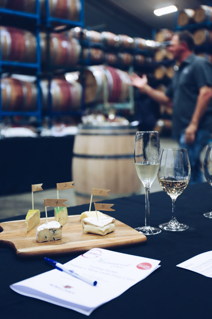 Learning to pair McWilliams wine with Coolamon Cheeses!