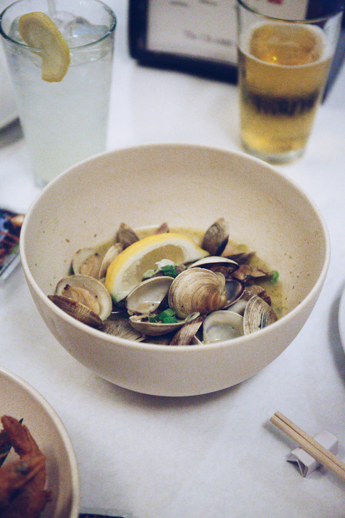 Miso sake clams