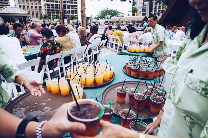 Mai Tai punch and ice teas